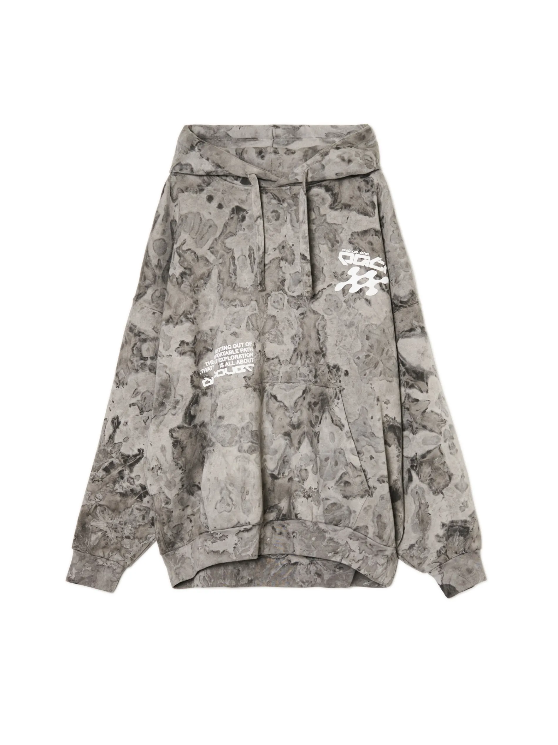 Cropp Bluzy*Oversizowa bluza z kapturem i nadrukiem