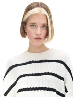 Cropp Swetry*Pasiasty sweter z szerokim rękawem