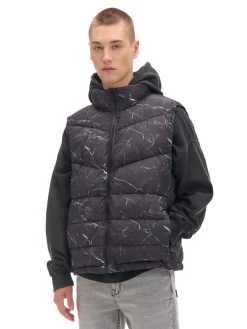 Cropp Kurtki, Płaszcze*Pikowana kamizelka z nadrukiem