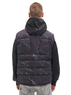 Cropp Kurtki, Płaszcze*Pikowana kamizelka z nadrukiem