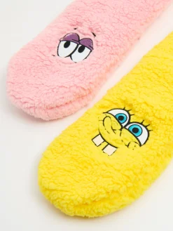 Cropp Cozy|Skarpety, Rajstopy*Pluszowe skarpetki SpongeBob-Patryk