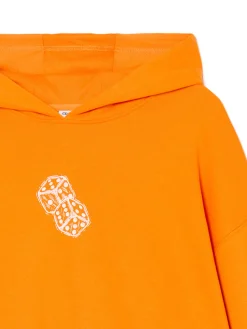 Cropp Unisex|Unisex*Pomarańczowa bluza z kapturem i nadrukiem UNISEX