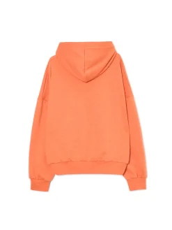 Cropp Bluzy*Pomarańczowa bluza z kapturem