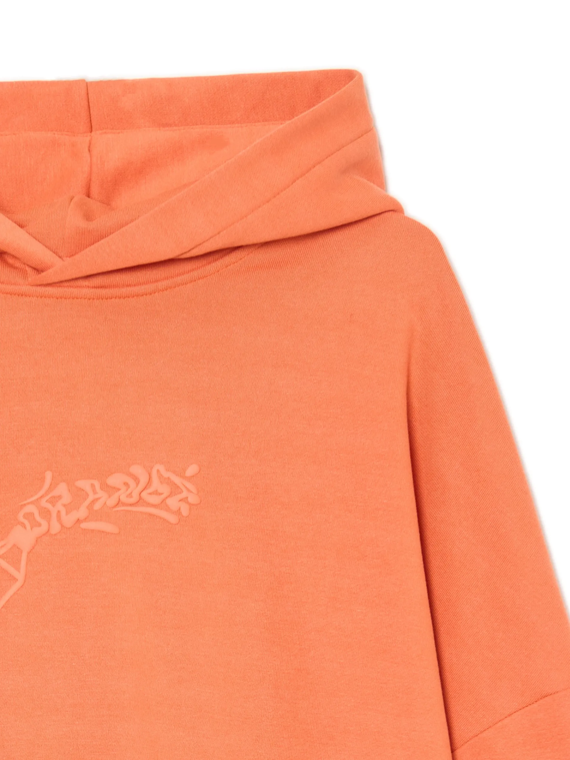 Cropp Bluzy*Pomarańczowa bluza z kapturem