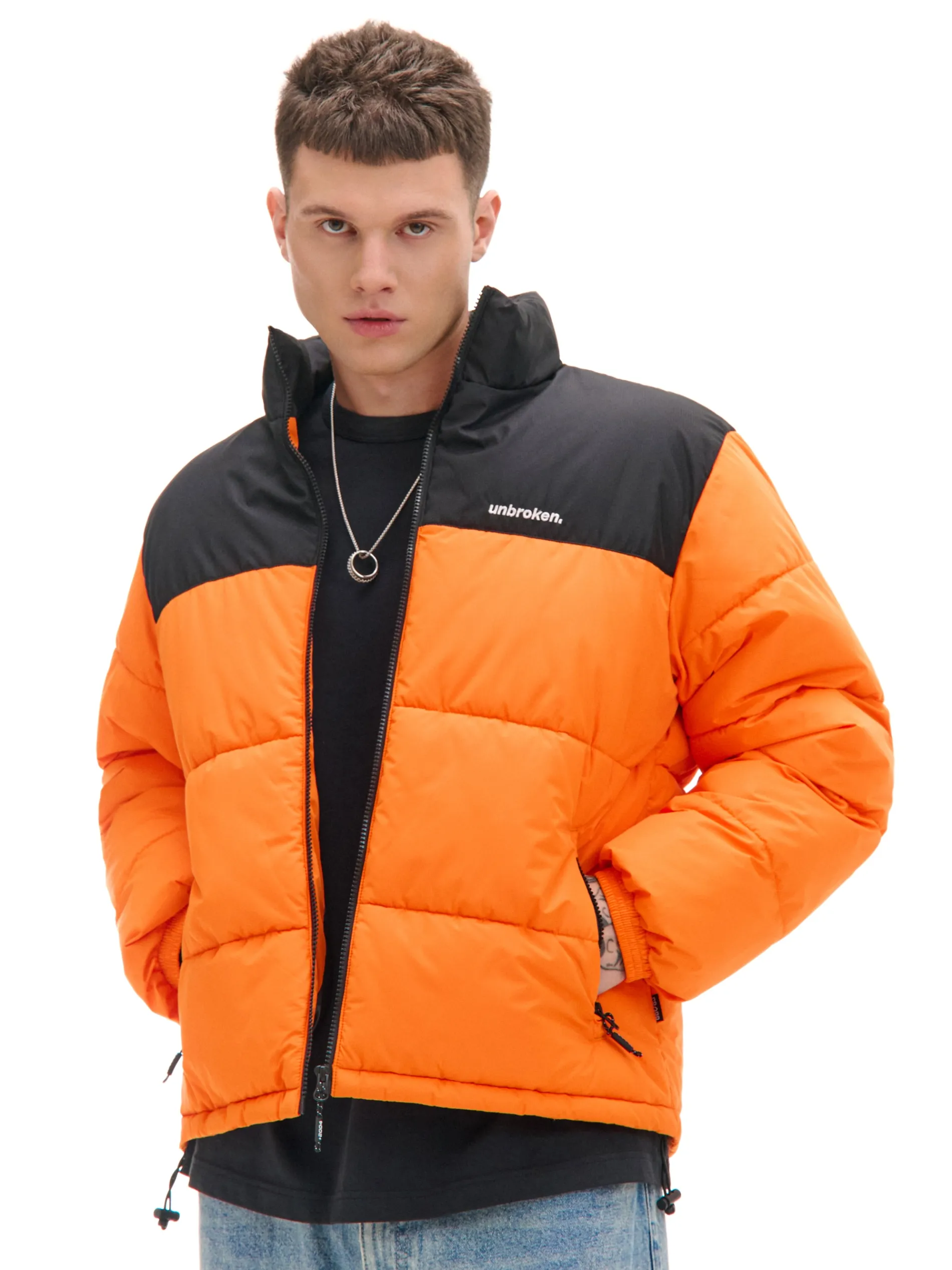 Cropp Kurtki Zimowe|Kurtki, Płaszcze*Pomarańczowa kurtka puffer