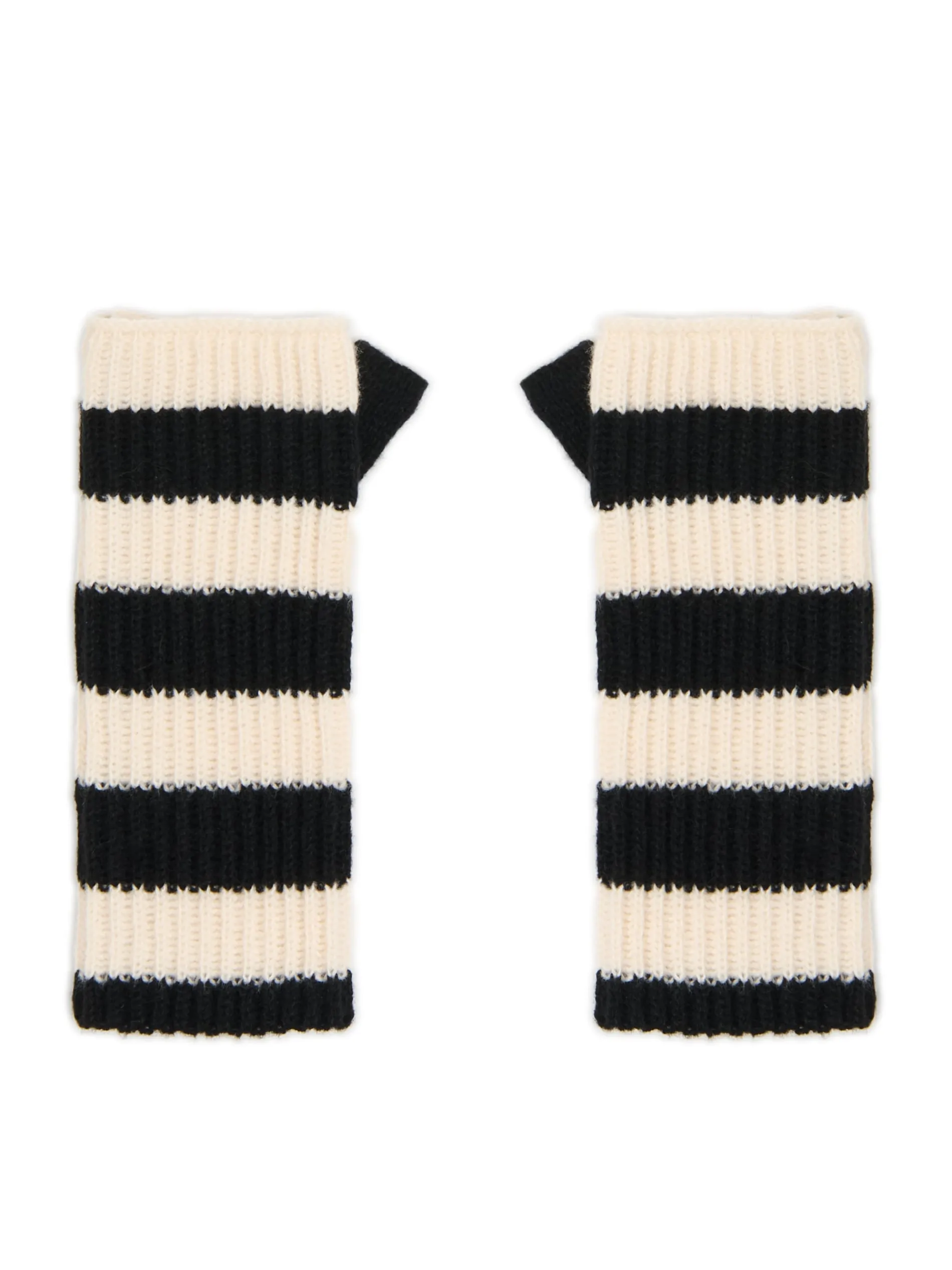 Cropp Rękawiczki*Rękawiczki mitenki w kremowe paski