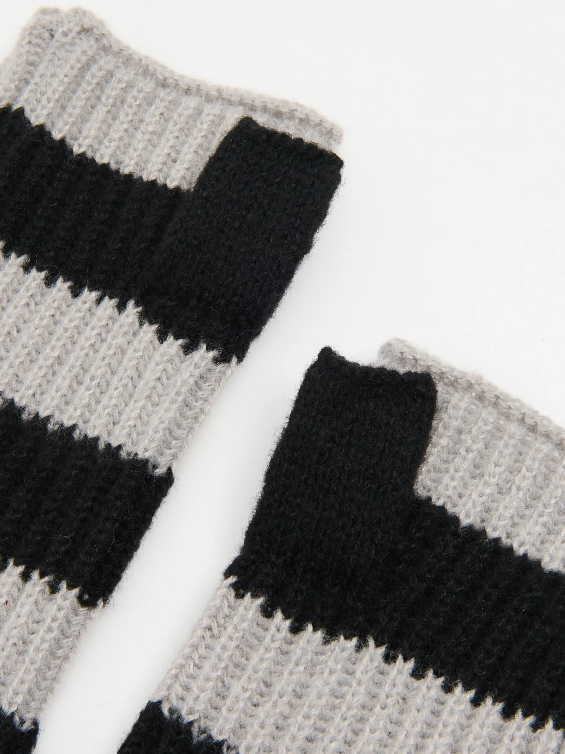 Cropp Rękawiczki*Rękawiczki mitenki w szare paski