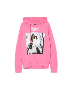 Cropp Bluzy*Różowa bluza z kapturem Bratz