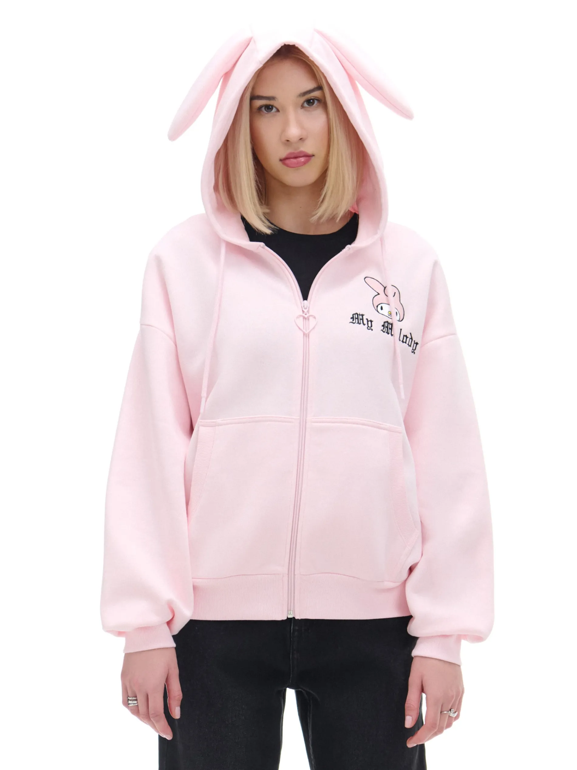 Cropp Bluzy*Różowa bluza z uszami My Melody