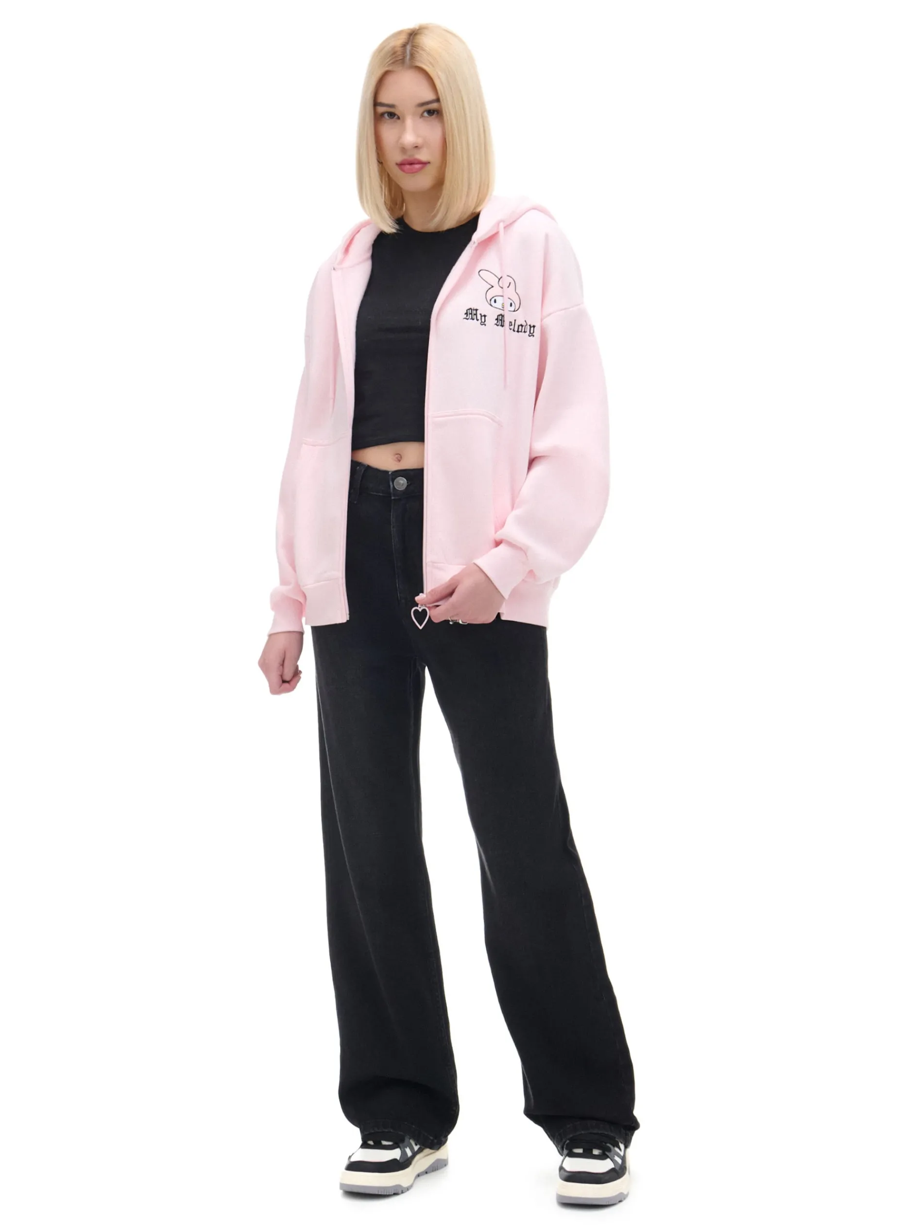 Cropp Bluzy*Różowa bluza z uszami My Melody