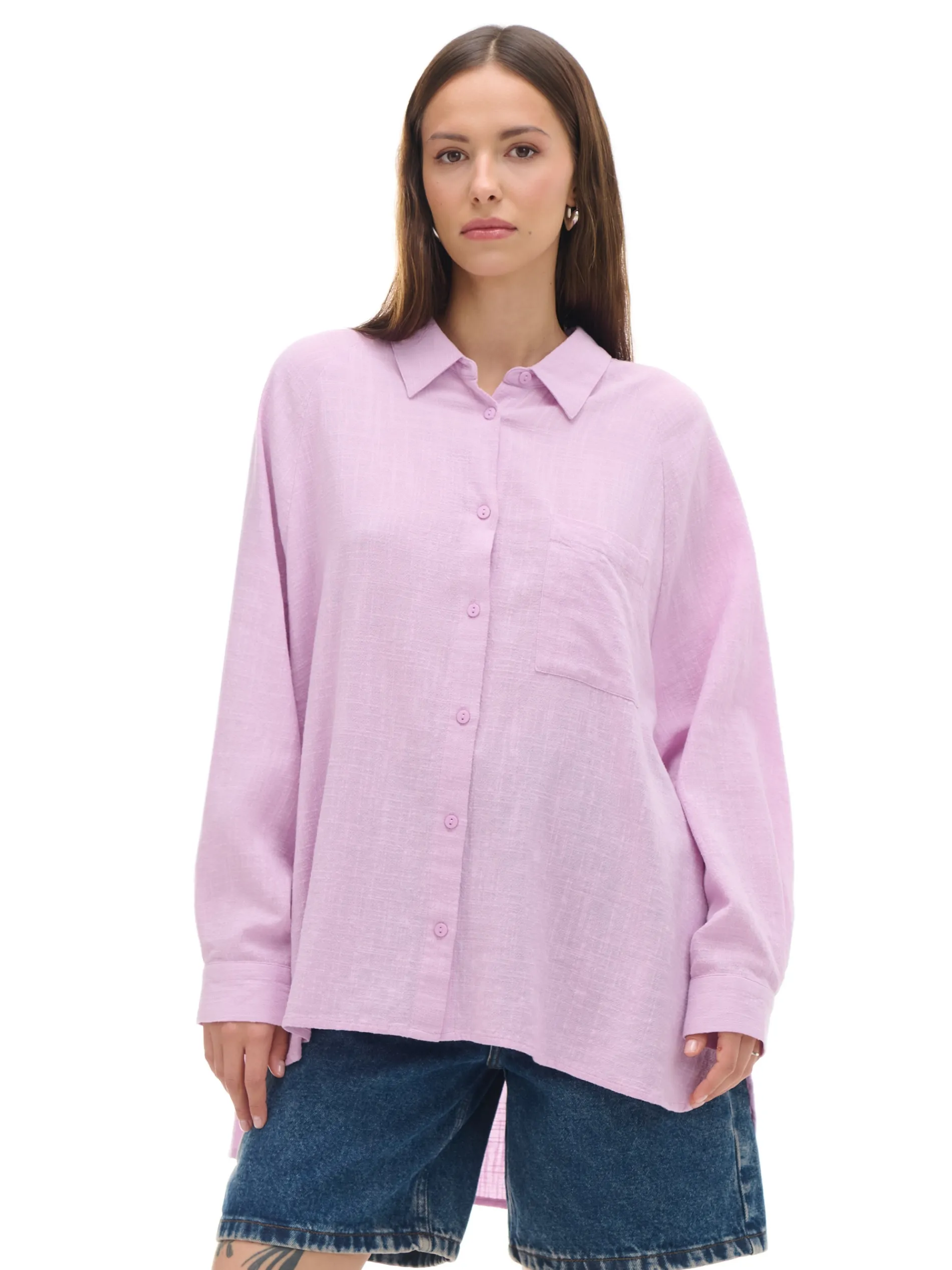 Cropp Koszule, Bluzki*Różowa klasyczna koszula