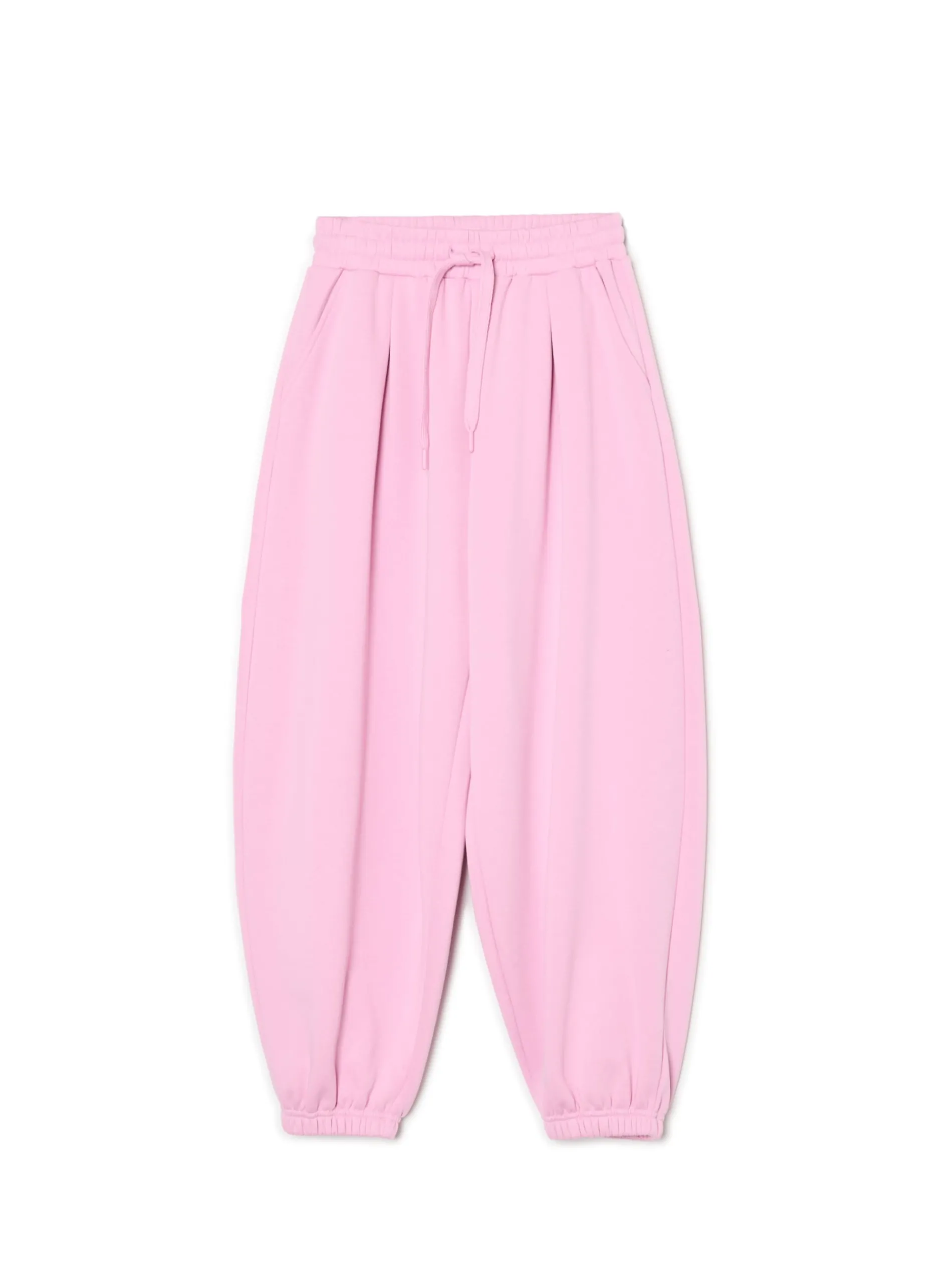 Cropp Spodnie*Różowe joggery z wysokim stanem