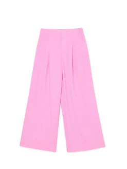 Cropp Spodnie*Różowe spodnie tailoring w paski