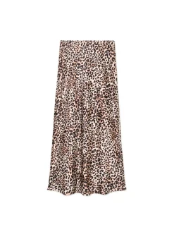 Cropp Spódnice*Satynowa spódnica w panterkę