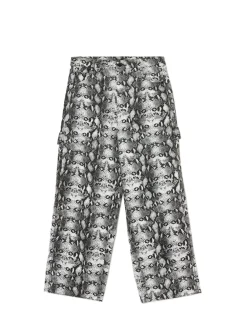 Cropp Spodnie*Spodnie baggy z wężowym motywem