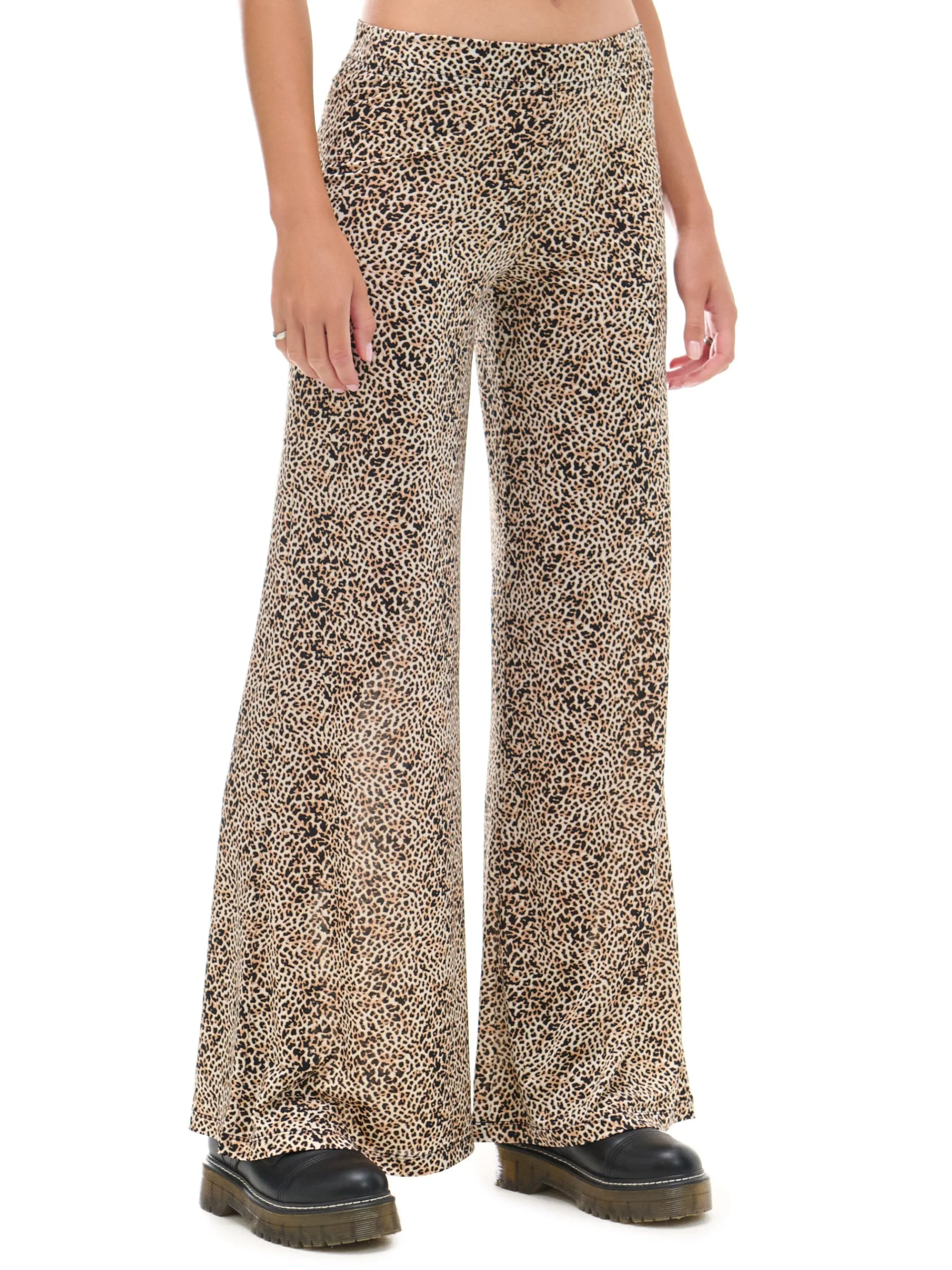 Cropp Spodnie*Spodnie flare w panterkę