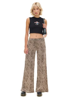 Cropp Spodnie*Spodnie flare w panterkę