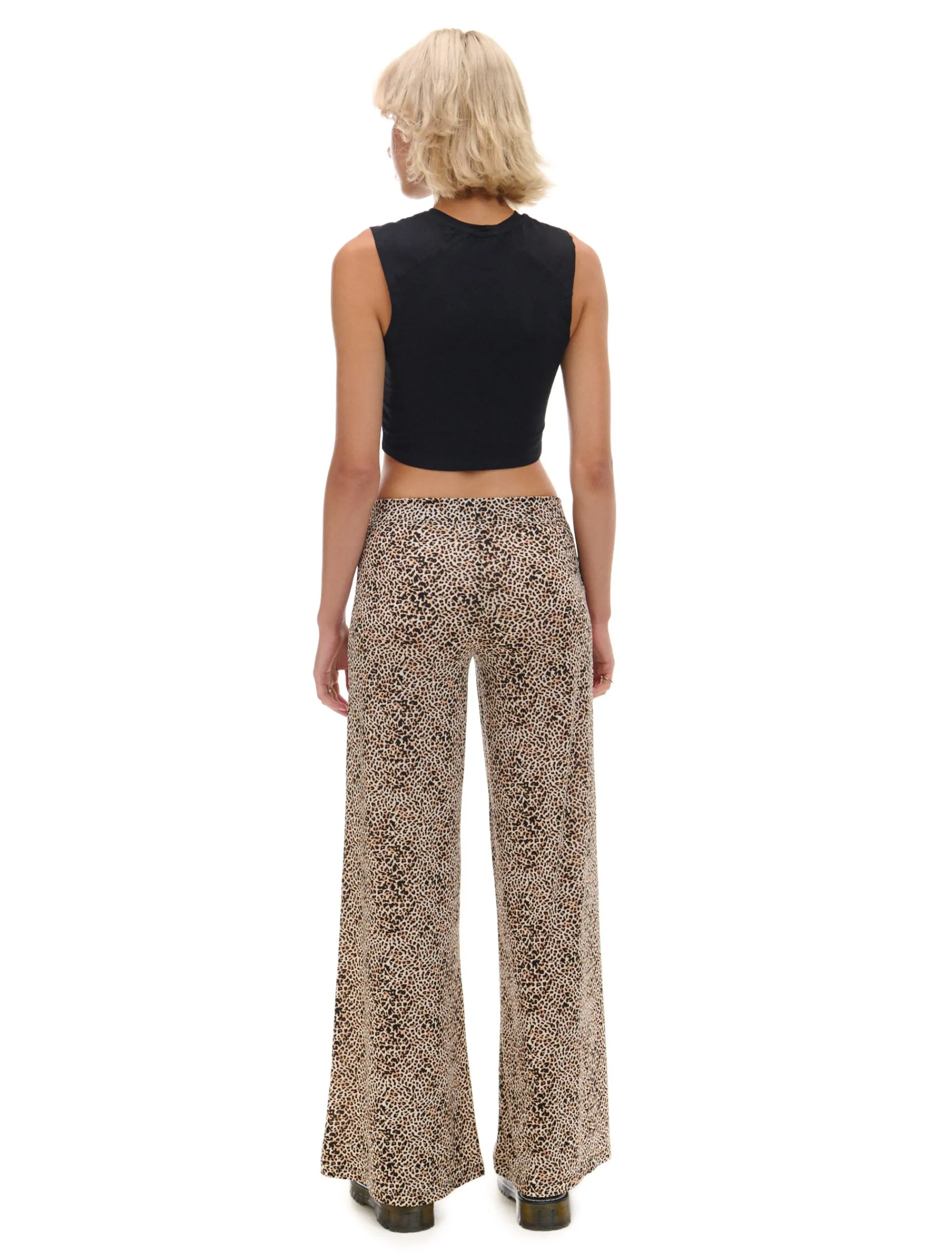 Cropp Spodnie*Spodnie flare w panterkę