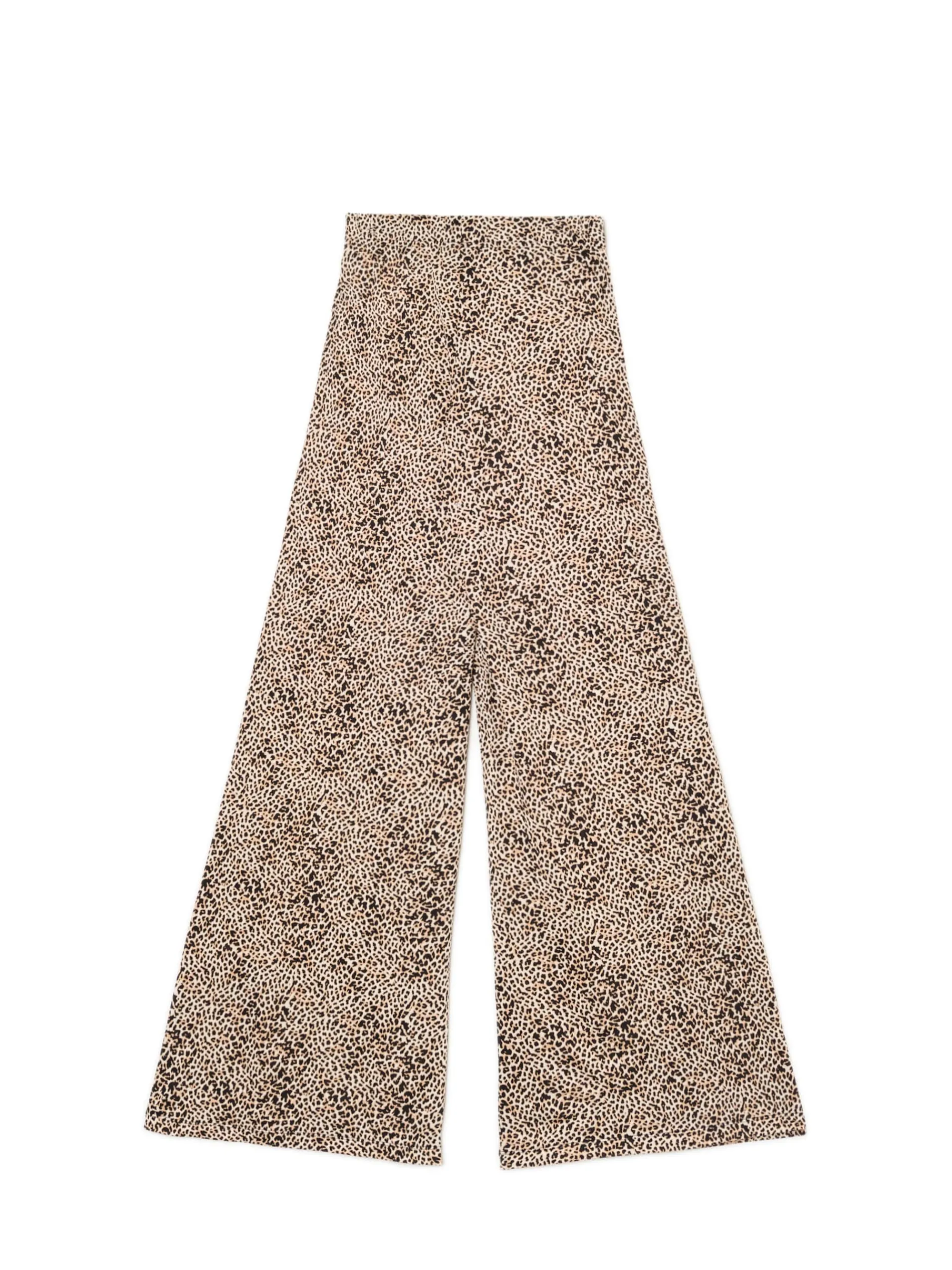 Cropp Spodnie*Spodnie flare w panterkę