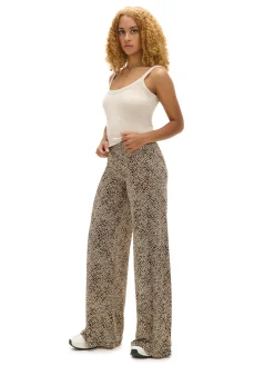 Cropp Spodnie*Spodnie flare w panterkę