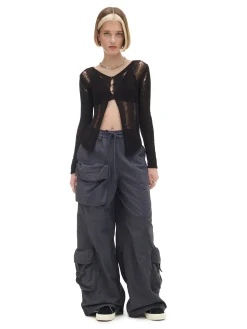 Cropp Spodnie*Spodnie parachute z kieszeniami cargo