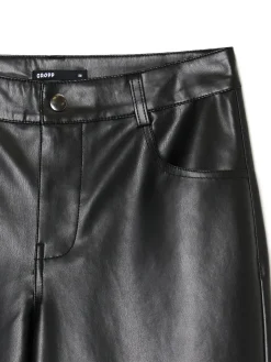 Cropp Spodnie*Spodnie straight z imitacji skóry