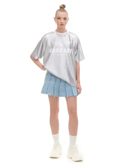 Cropp Unisex|Unisex*Srebrna koszulka z nadrukiem UNISEX