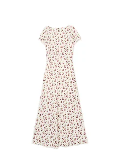 Cropp Sukienki, Kombinezony*Sukienka midi w wiśnie