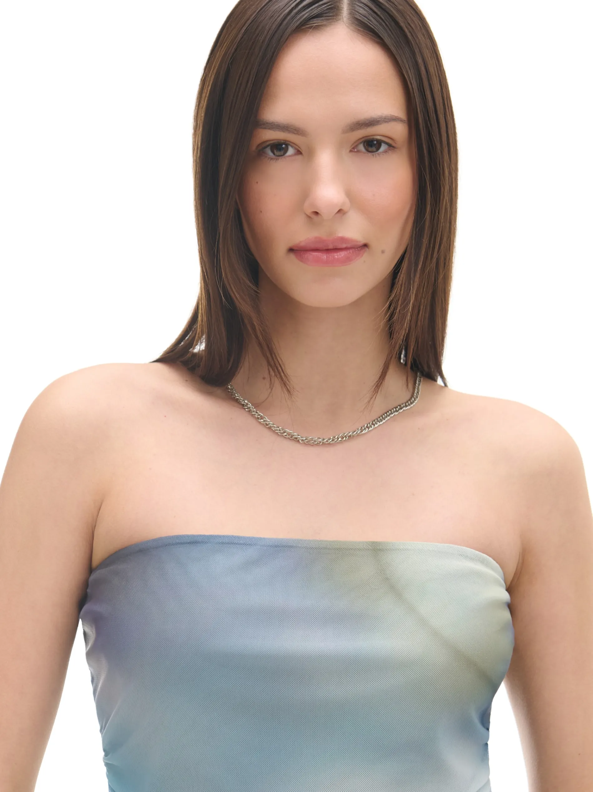 Cropp Sukienki, Kombinezony*Sukienka midi z ozdobnymi marszczeniami