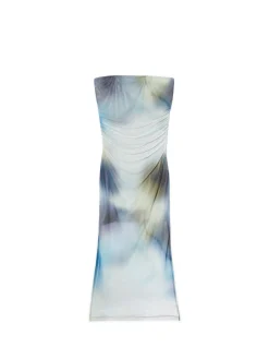 Cropp Sukienki, Kombinezony*Sukienka midi z ozdobnymi marszczeniami