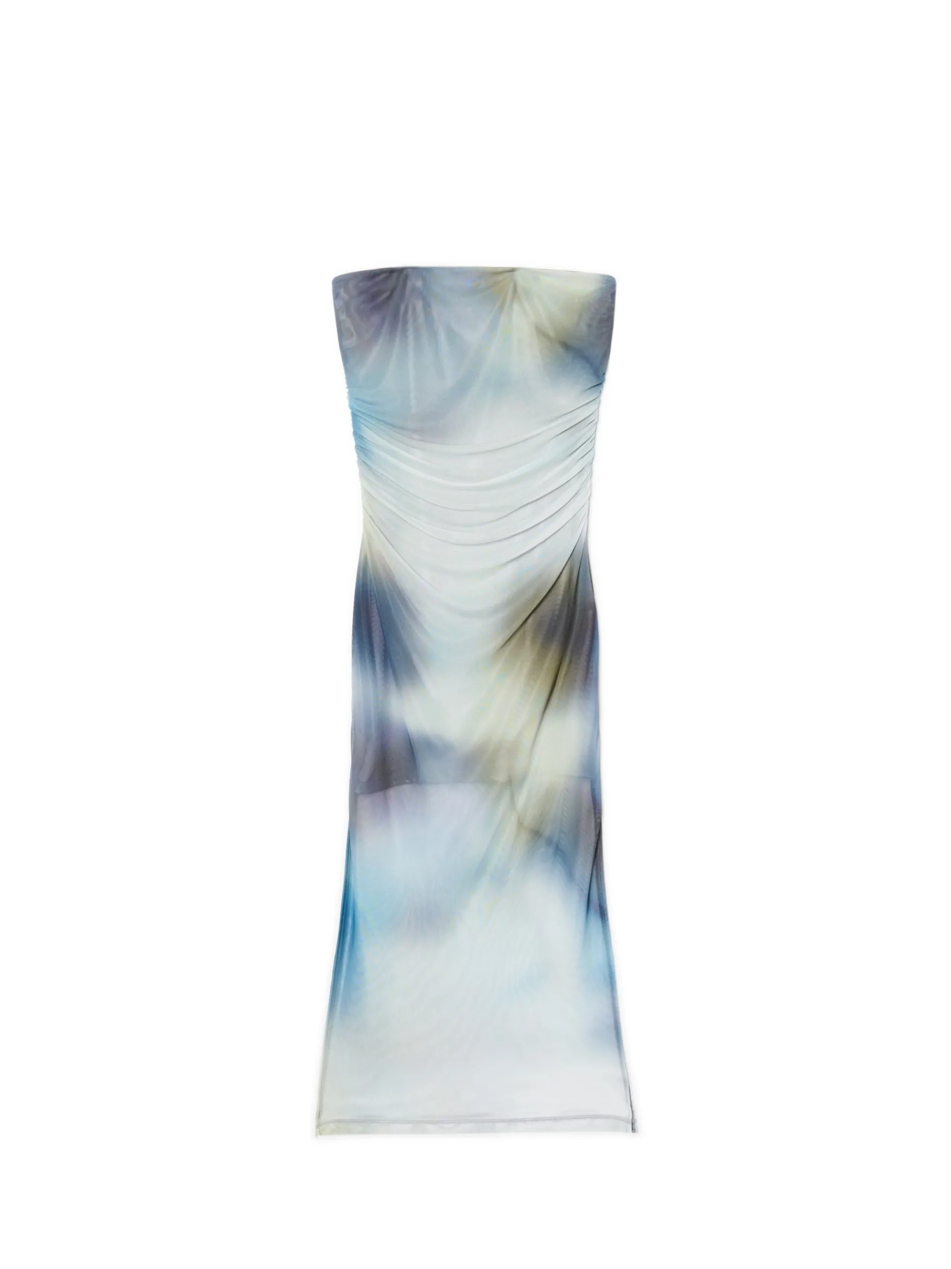 Cropp Sukienki, Kombinezony*Sukienka midi z ozdobnymi marszczeniami