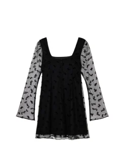 Cropp Sukienki, Kombinezony*Sukienka mini z dekoracyjną siateczką