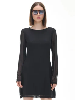 Cropp Sukienki, Kombinezony*Sukienka mini z siateczkowymi panelami