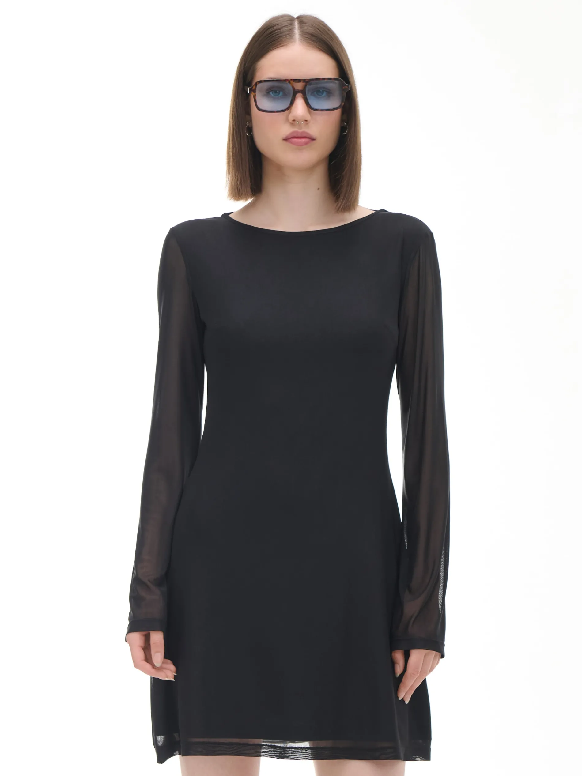 Cropp Sukienki, Kombinezony*Sukienka mini z siateczkowymi panelami