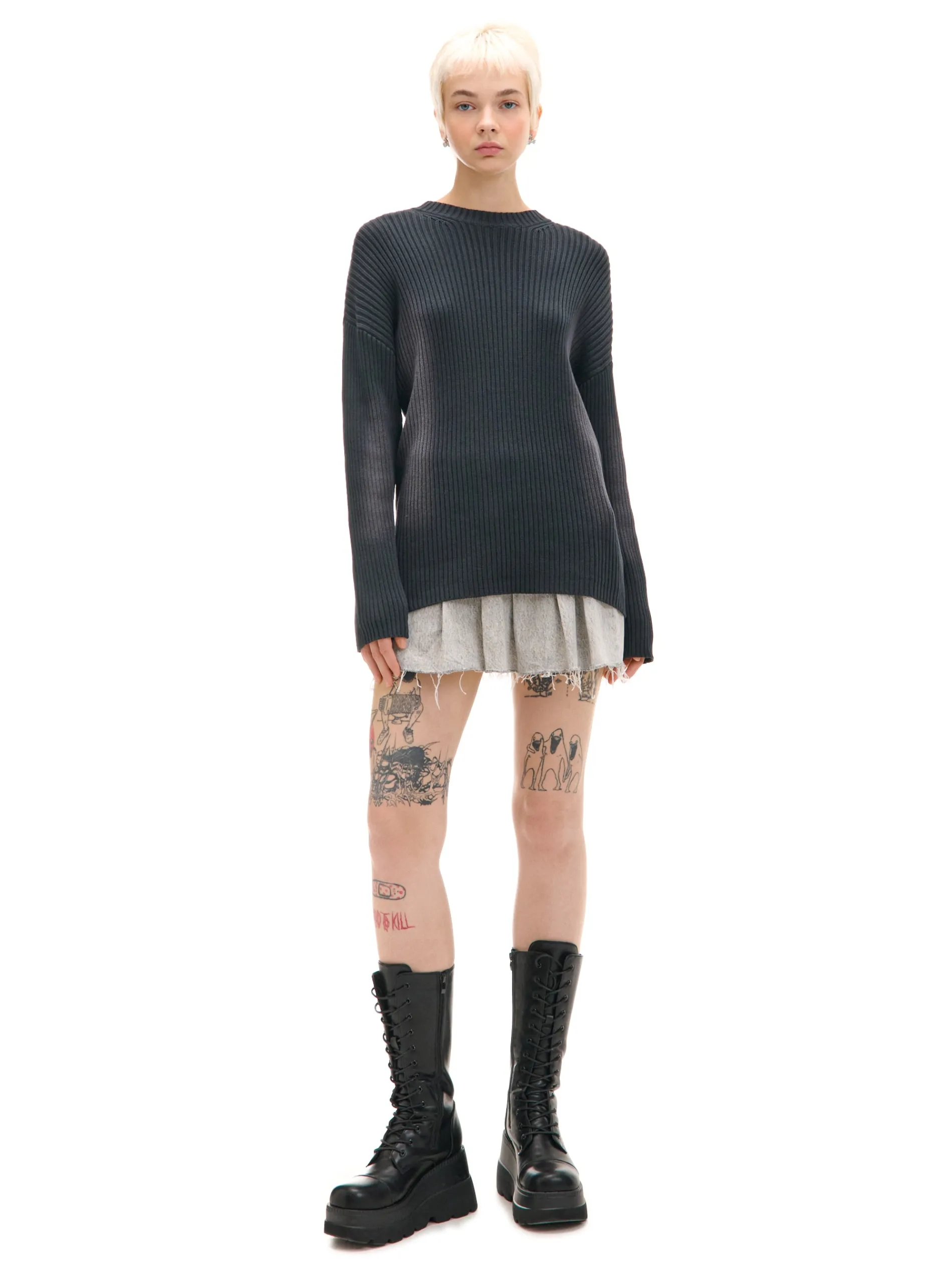 Cropp Swetry*Sweter oversize z efektem sprania