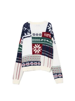 Cropp Ubrania Świąteczne|Swetry*Sweter z zimowym motywem