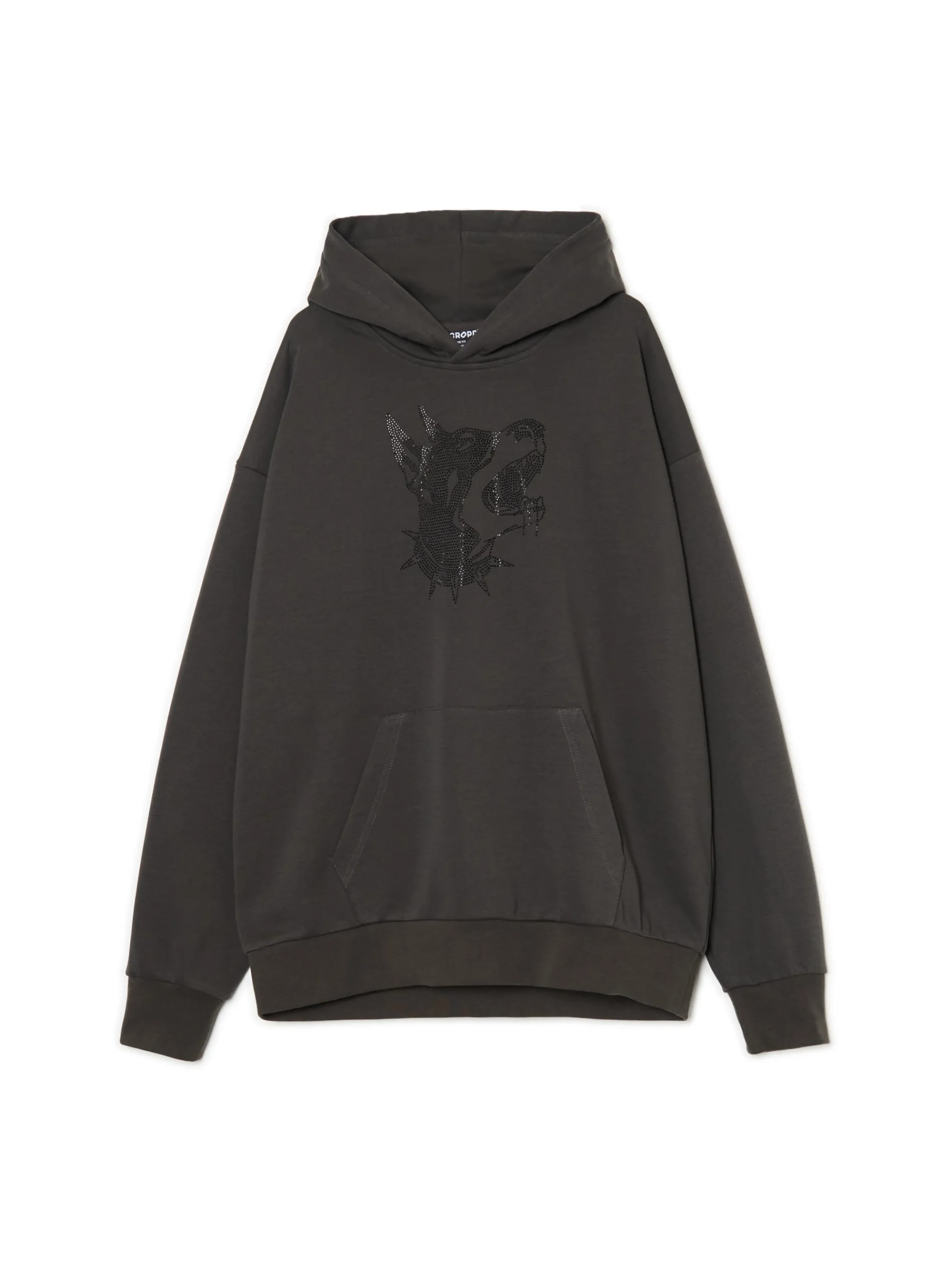 Cropp Bluzy*Szara bluza z aplikacją