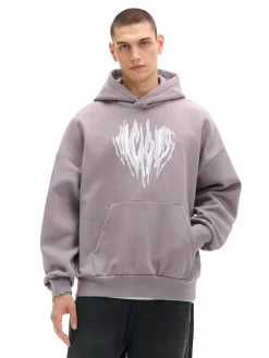 Cropp Bluzy|Unisex*Szara bluza z kapturem i nadrukiem UNISEX