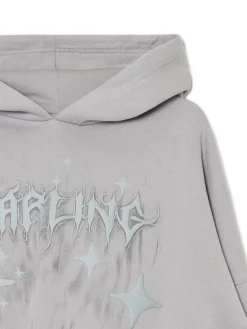 Cropp Bluzy*Szara bluza z kapturem i nadrukiem