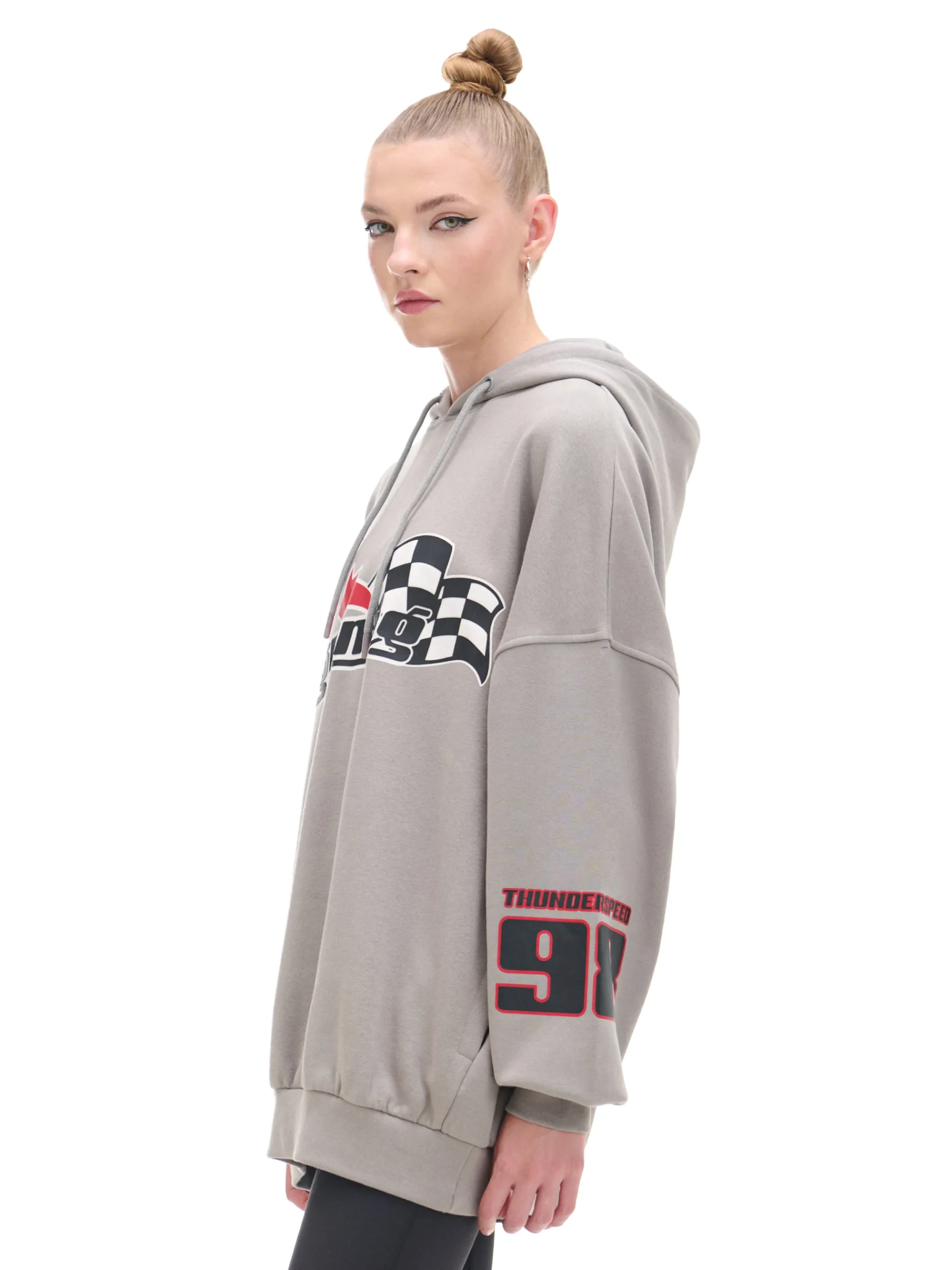 Cropp Unisex|Unisex*Szara bluza z motywem racingowym UNISEX