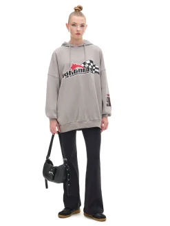 Cropp Unisex|Unisex*Szara bluza z motywem racingowym UNISEX