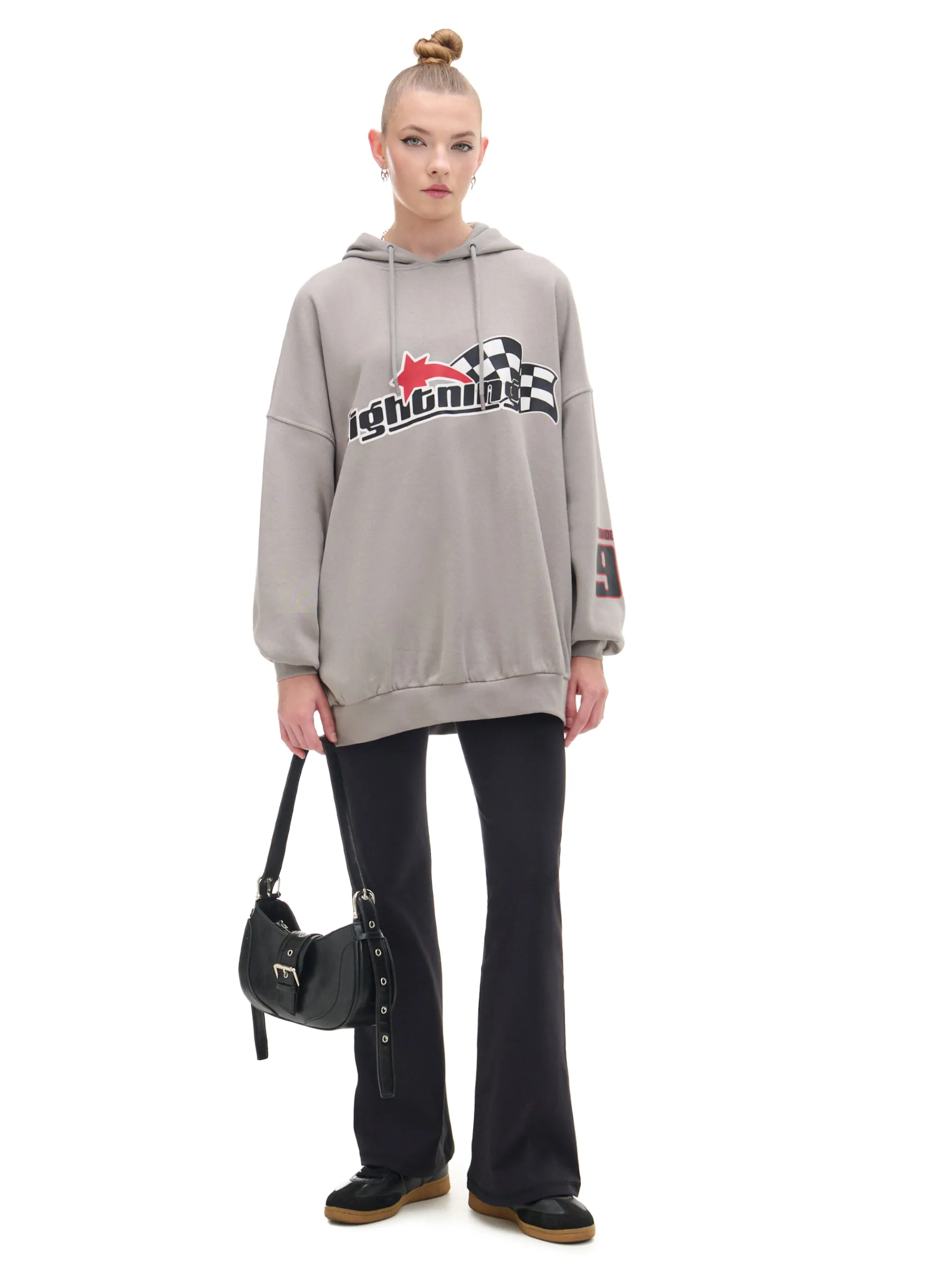 Cropp Unisex|Unisex*Szara bluza z motywem racingowym UNISEX