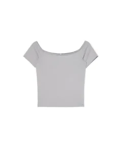 Cropp Koszulki, Topy*Szara bluzka z dodatkiem wiskozy