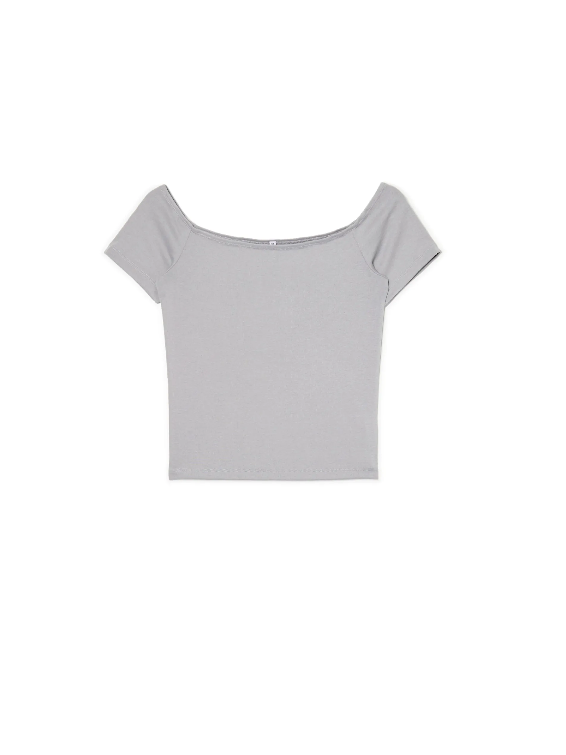 Cropp Koszulki, Topy*Szara bluzka z dodatkiem wiskozy
