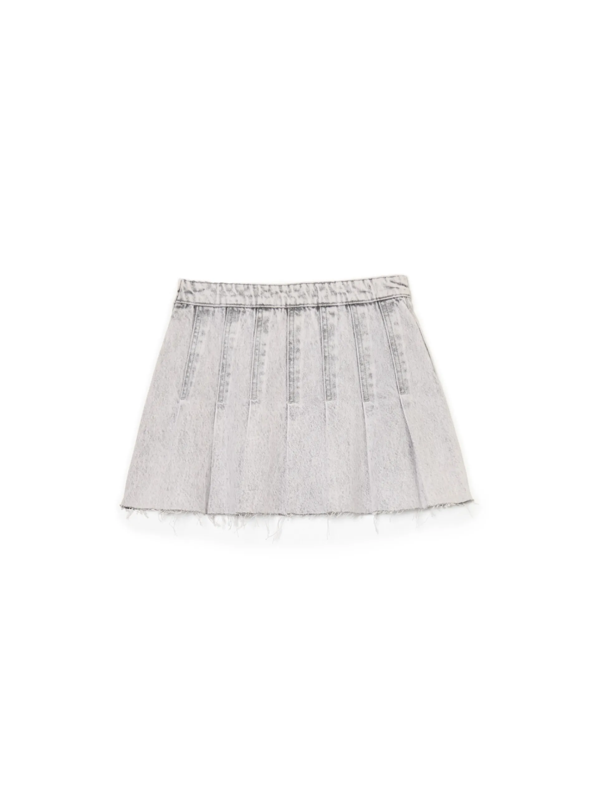 Cropp Spódnice|Sety*Szara jeansowa spódniczka z zakładkami