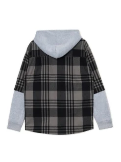 Cropp Koszule*Szara koszula z kapturem i kieszeniami