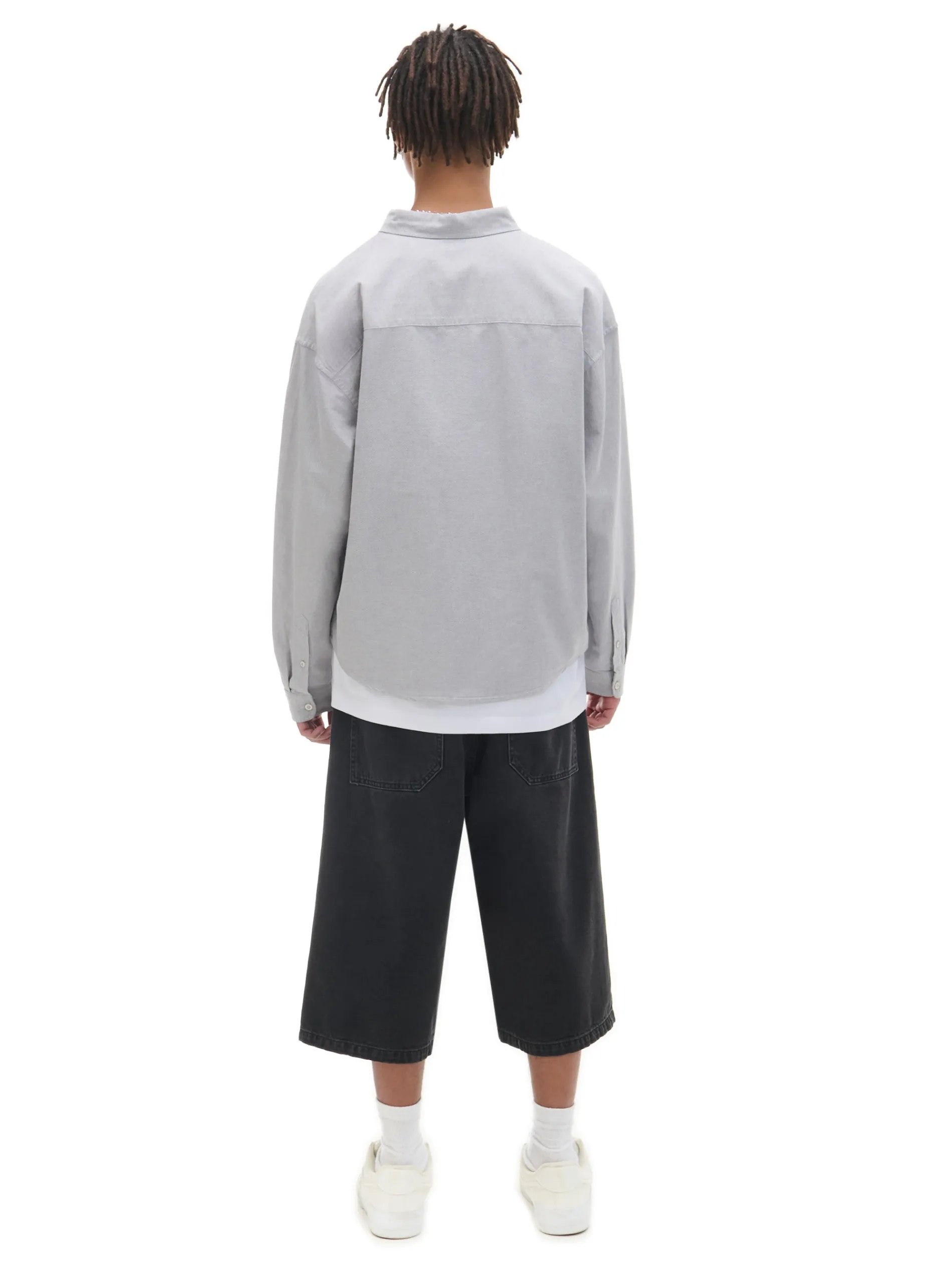 Cropp Koszule*Szara koszula z ozdobnym wykończeniem