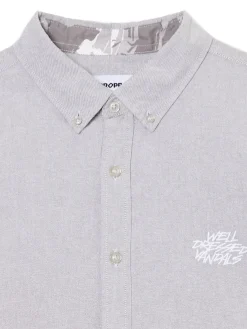 Cropp Koszule*Szara koszula z ozdobnym wykończeniem