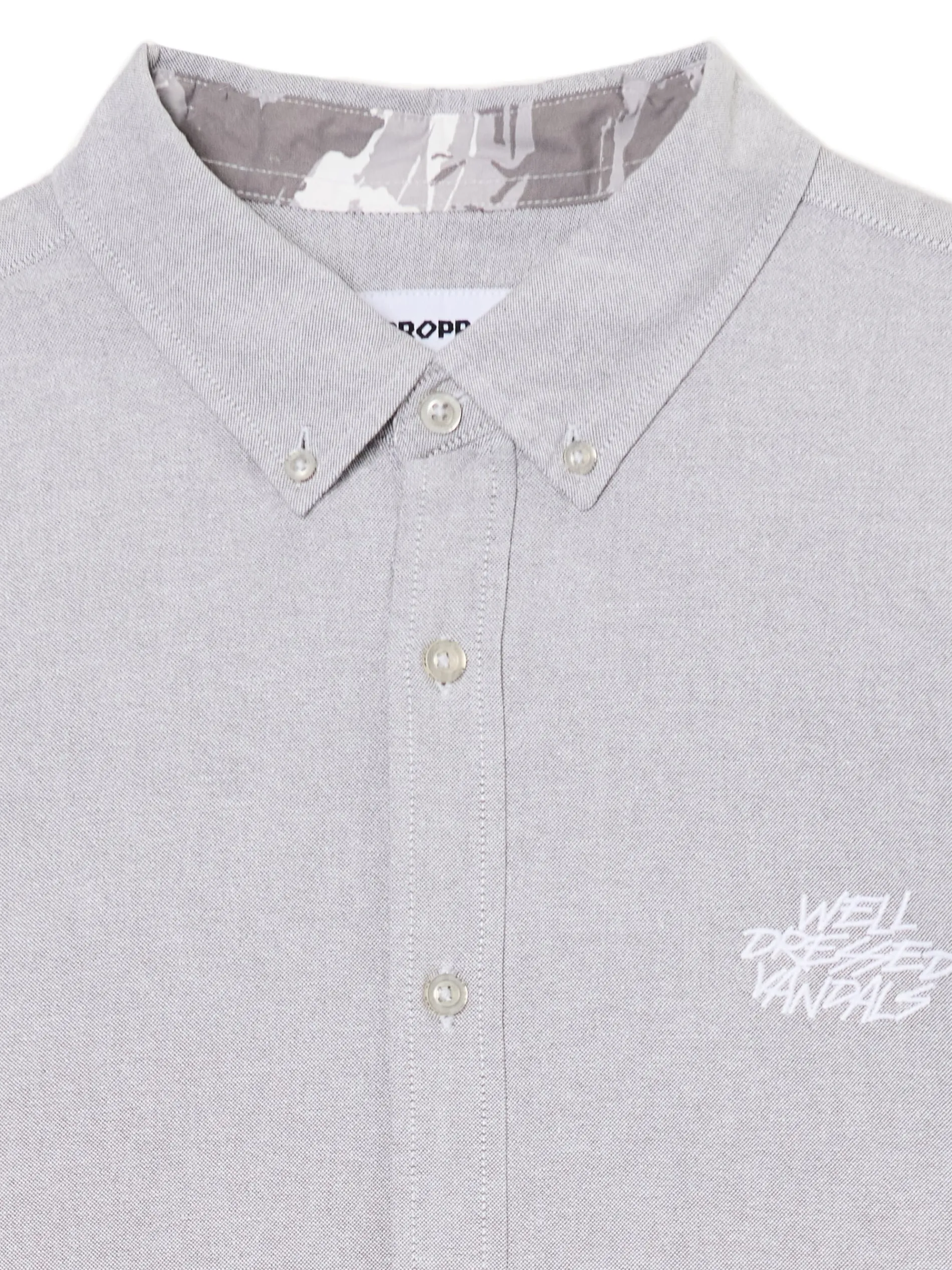 Cropp Koszule*Szara koszula z ozdobnym wykończeniem