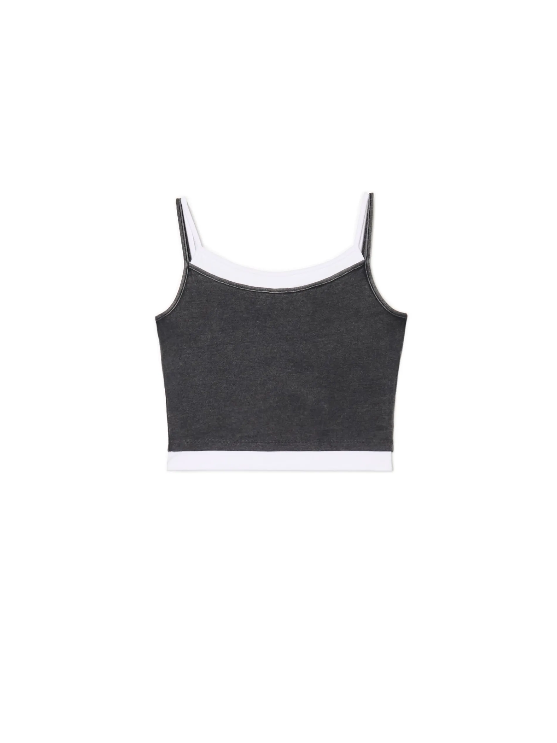 Cropp Koszulki, Topy|Sety*Szara koszulka z białymi wstawkami